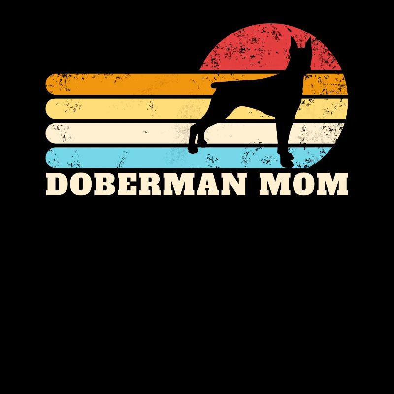 Dobermann-Mutter, Retro-Hundemutter, Damen-Doberma