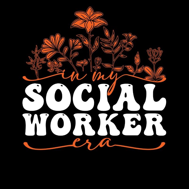 À l’époque de mon travailleur social, fleurs design élégant