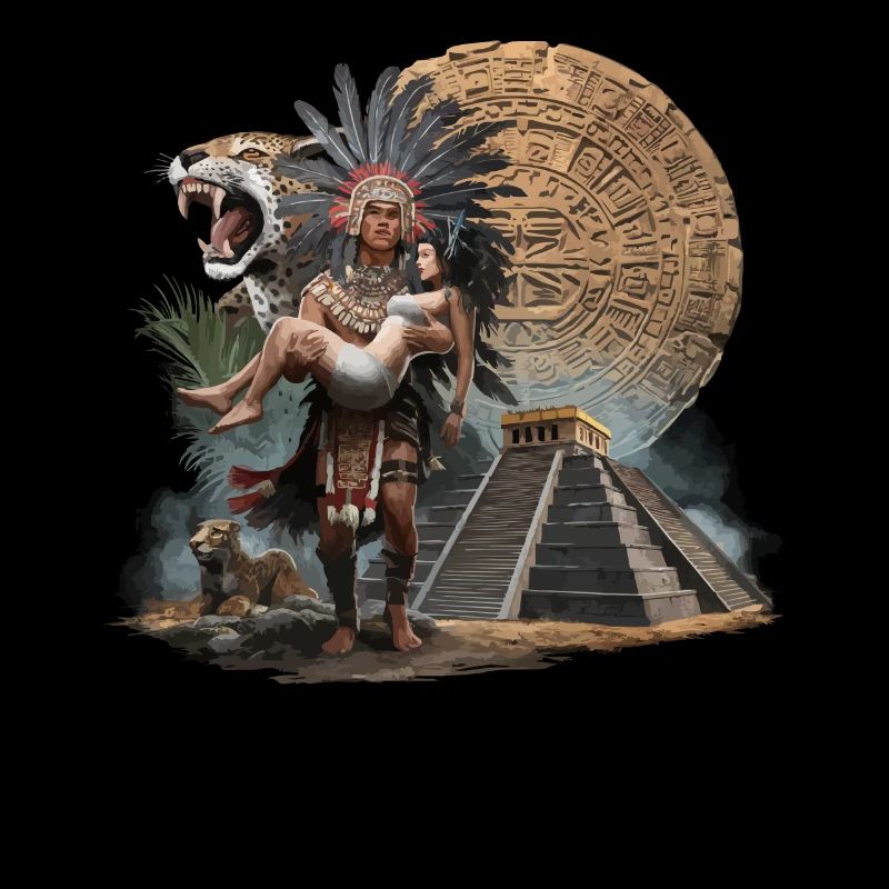 Aztec Warrior Indigenous Mexican Aztec Jaguar