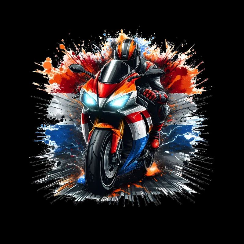 cool biker shirts dutch flag motorcycle