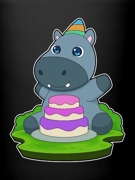 Gâteau d’anniversaire hippopotame