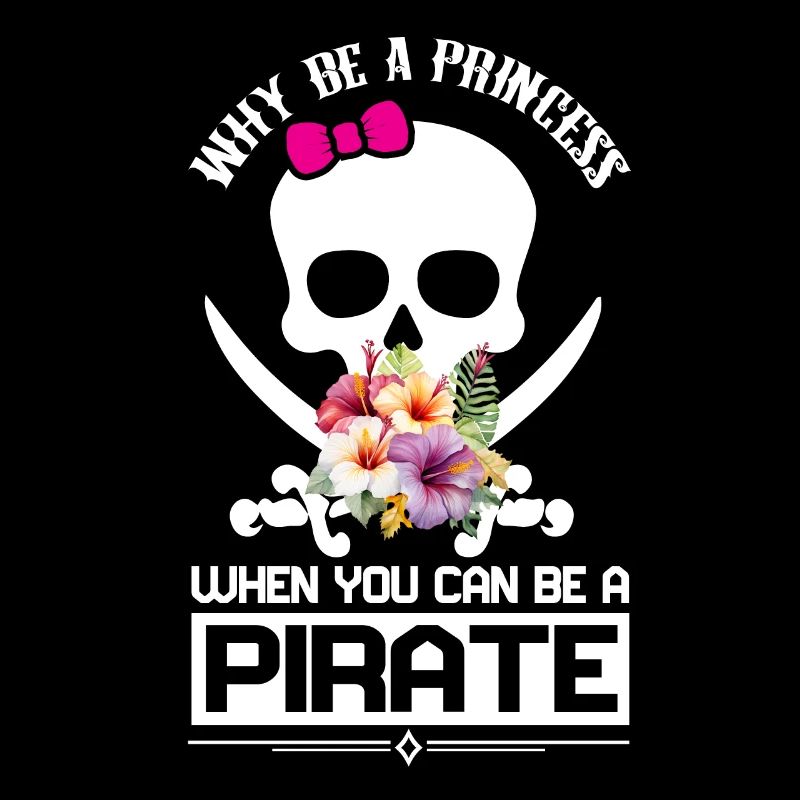 Pirate Princesse Pirate Crâne Croix Os