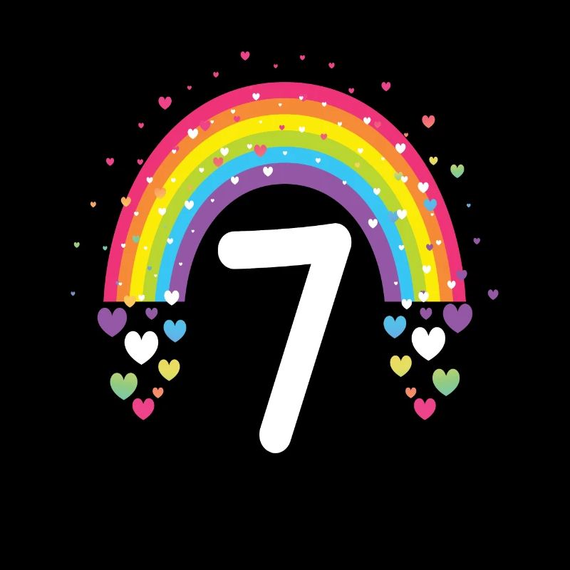 7. Geburtstag Geschenk Regenbogen Geburtstagskind