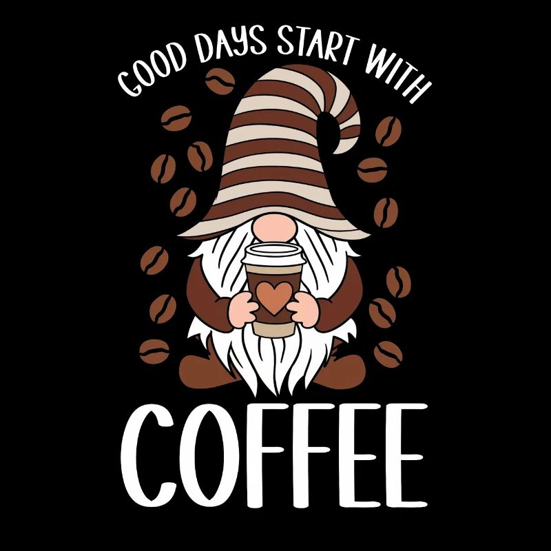 Funny Gnome & Coffee Lover Garden Gnomes Café