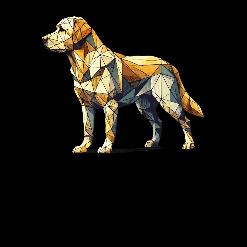 Geometric Line Art Labrador Retriever Lab Dog