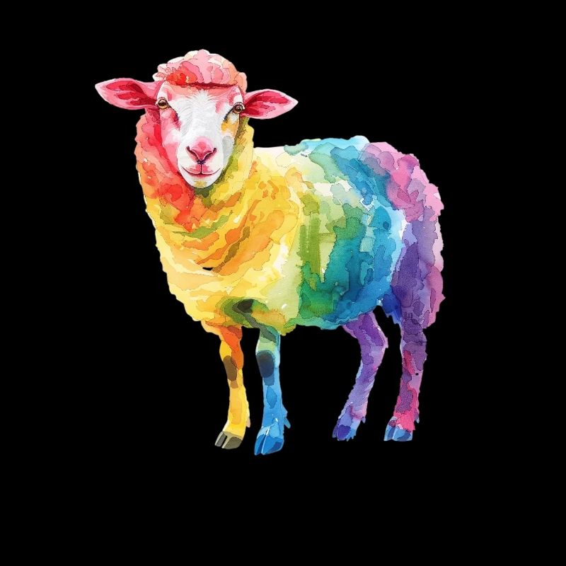 Hirten Schaf Bauernhof Tier Regenbogen Schaf
