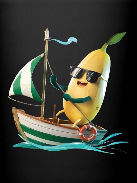 Obst Banane Bootfahren Geschenk