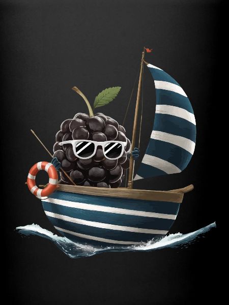 Obst Brombeeren Bootfahren Geschenk