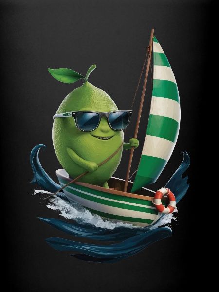 Frucht Limette Bootfahren Geschenk