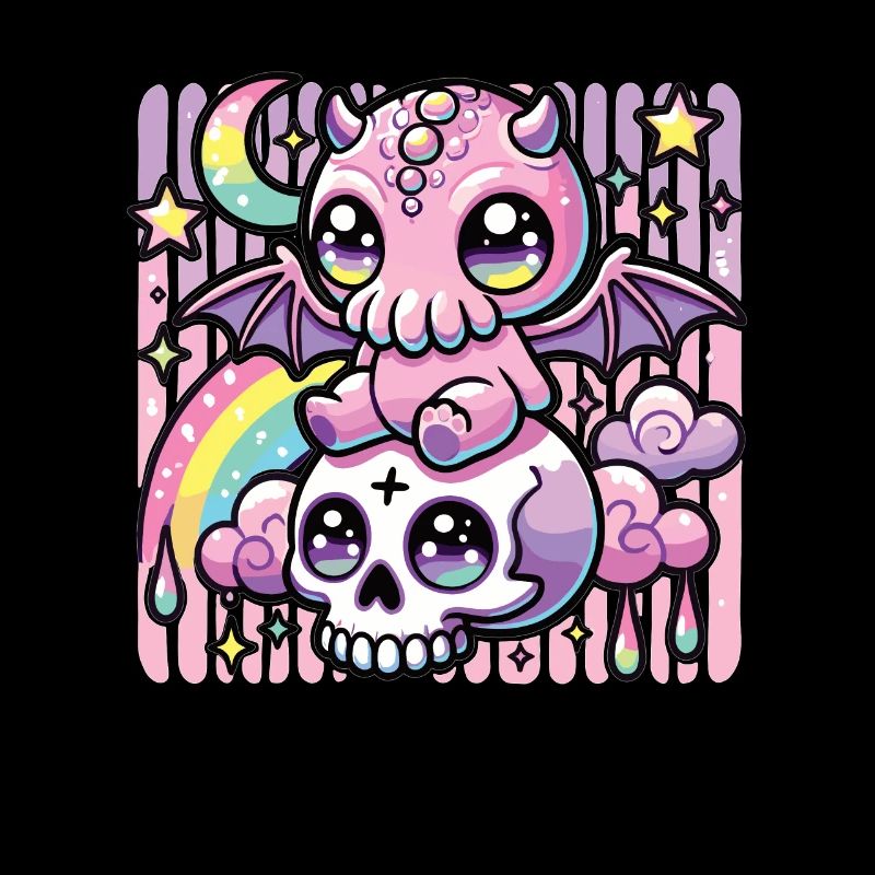 Kawaii Gothique Cthulhu Couleurs pastel Gothique Goth