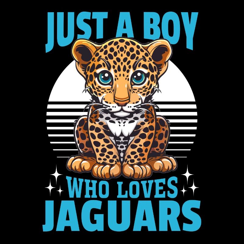 Drôle d’animal jaguar juste un garçon qui aime les jaguars
