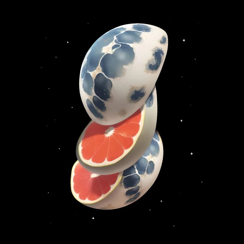 Lune Planète Terre Monde Espace Fruit Science Fiction