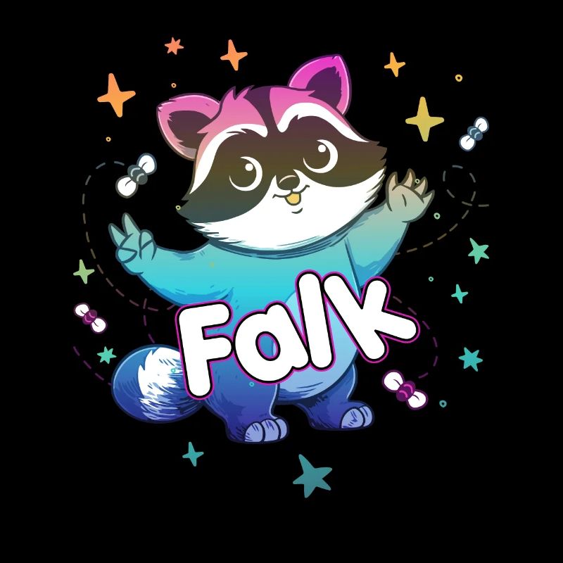 FALK - Beau nom de garçon avec un raton laveur mignon