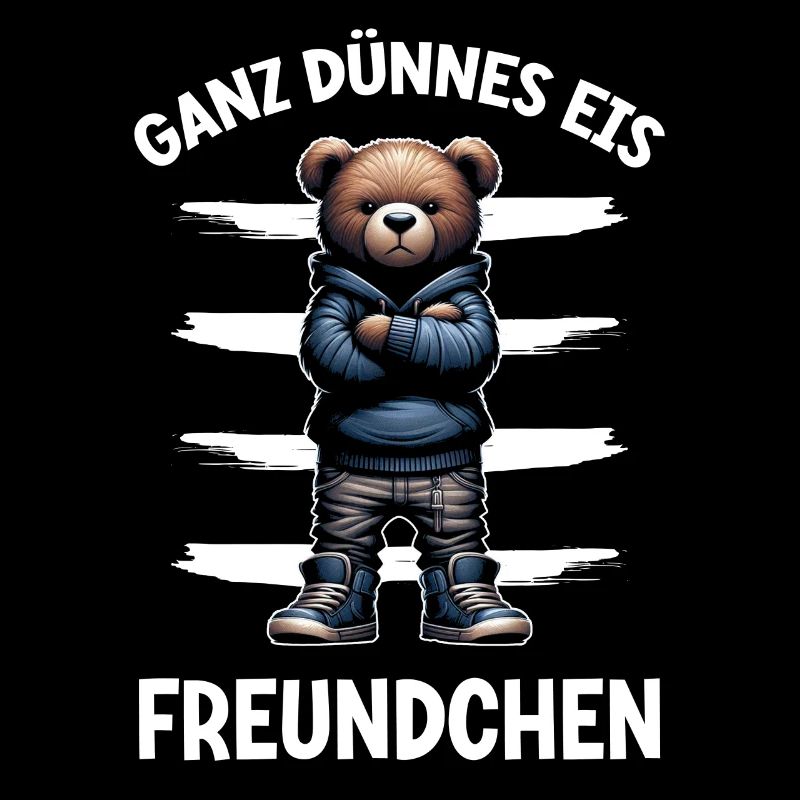 Ganz Dünnes Eis Freundchen Lustiger Teddy Bear
