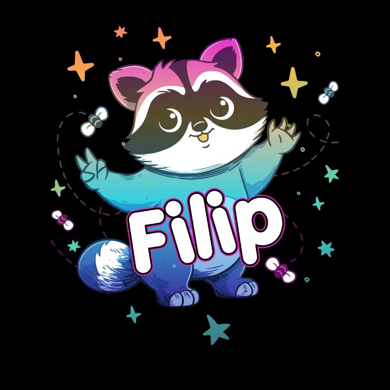 FILIP - Beau nom de garçon avec un raton laveur mignon