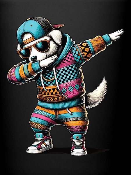 Chien de dabbing