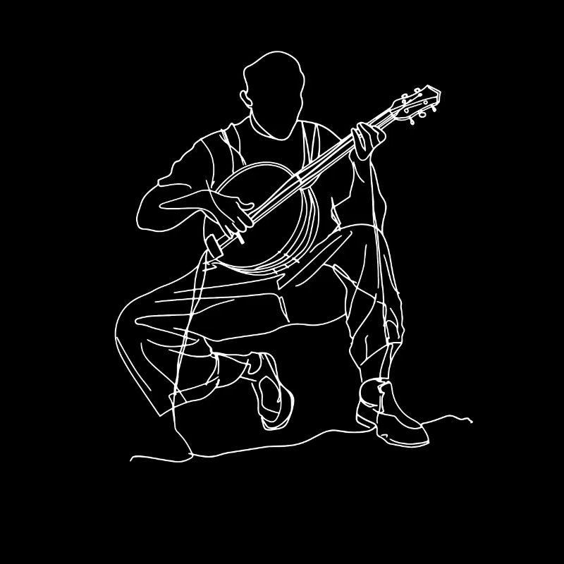 Banjo Player Drawing