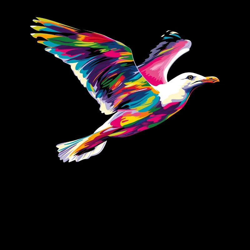 Seemöwe Möwe Seevogel Popart