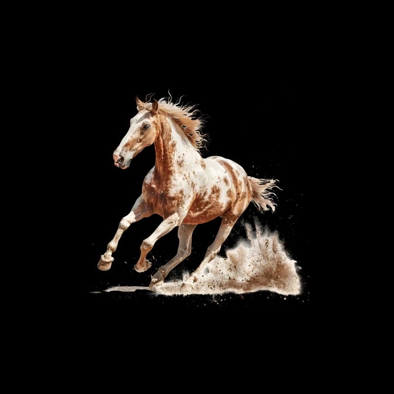 Dynamische galop bruin paard