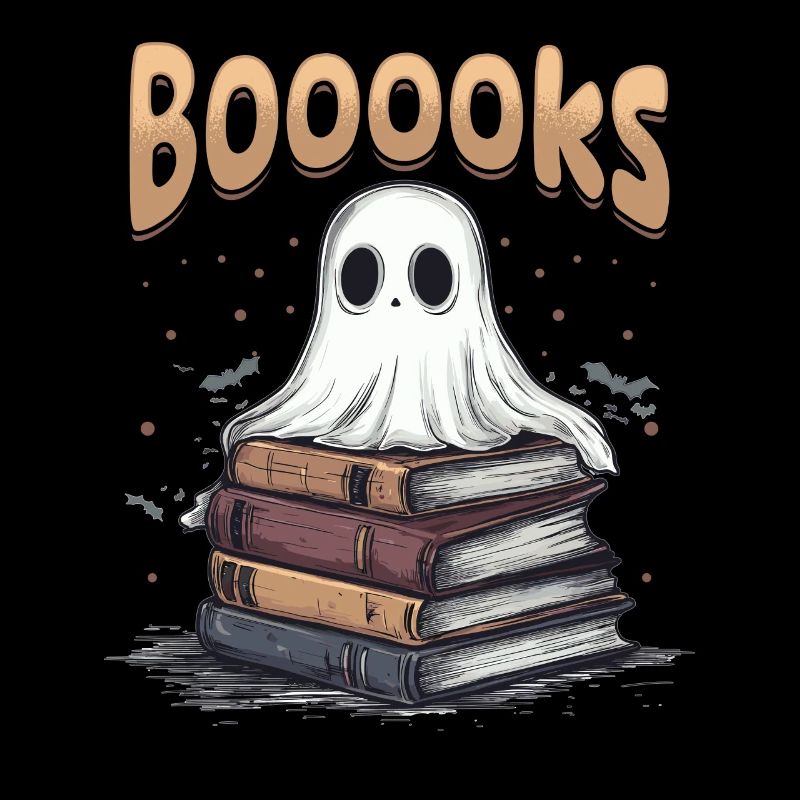 Teacher Halloween Ghost Reading Book - Booooks