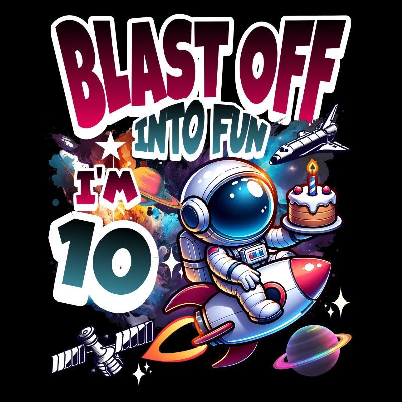 Astronaut 10th Birthday Space