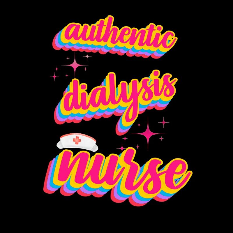 Authentische Dialyseschwester im Retro-Stil