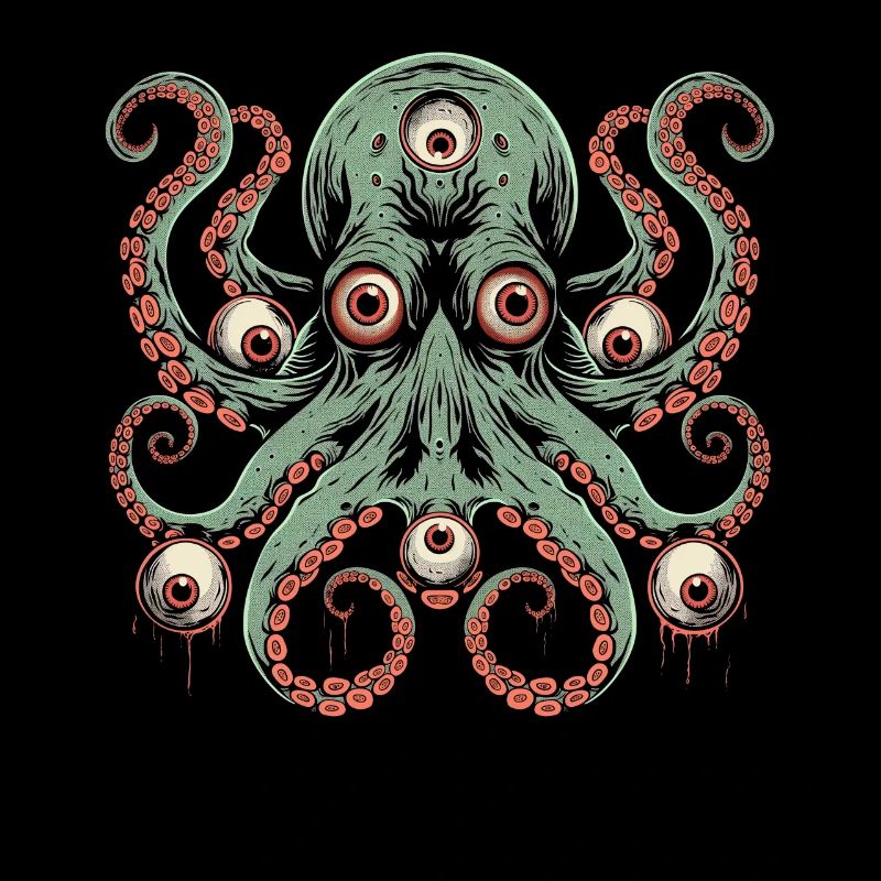 Weirdcore Aesthetic Octopus Eyeballs Cthulhu St