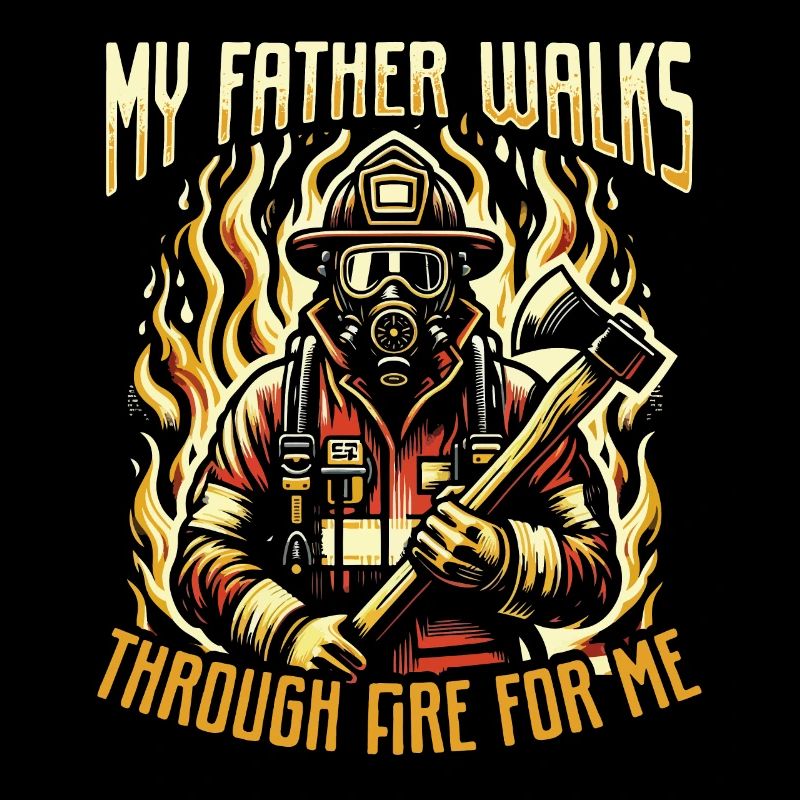 Mon père traverse le feu pour moi Pompier