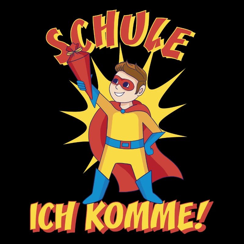 Superheld Schulanfang mit Schultüte
