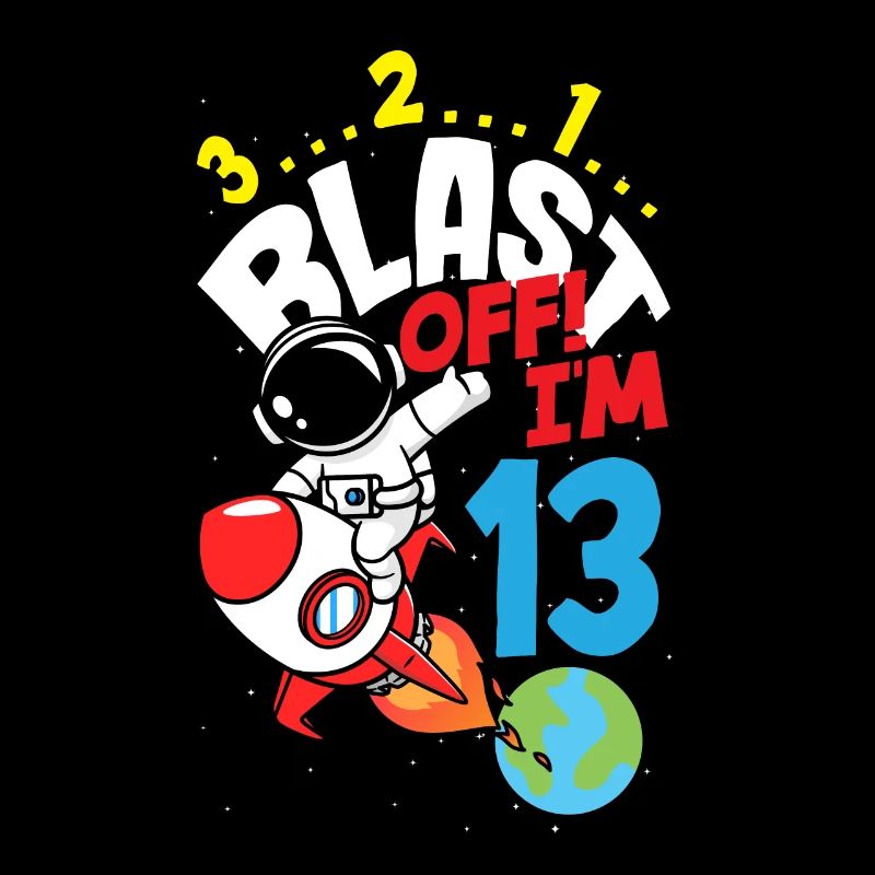 13. Geburtstag Jungen Astronaut Geburtstag