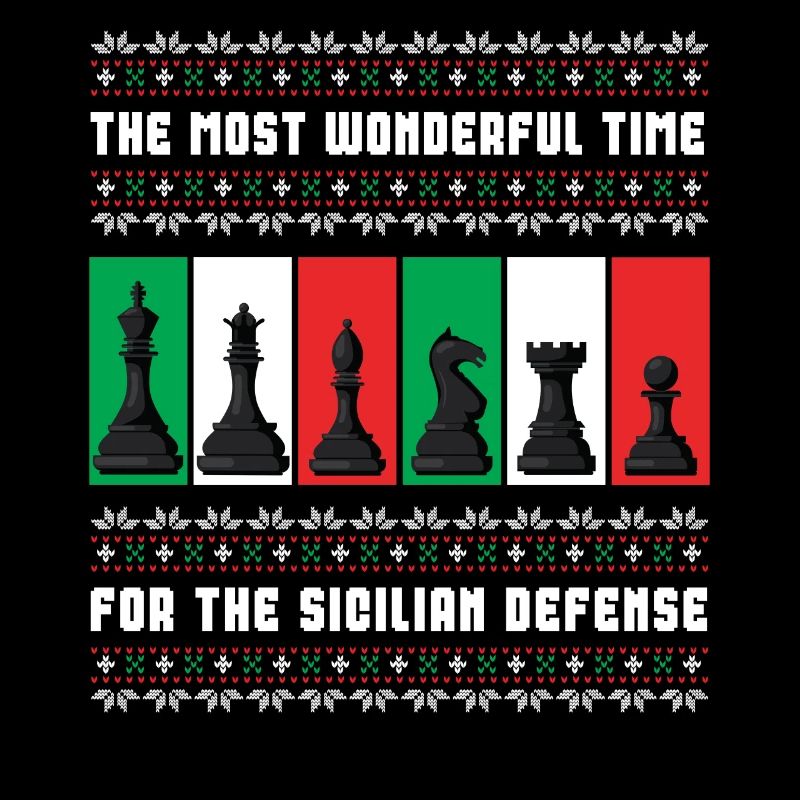 Weihnachtsschach Hässlicher Weihnachtspullover