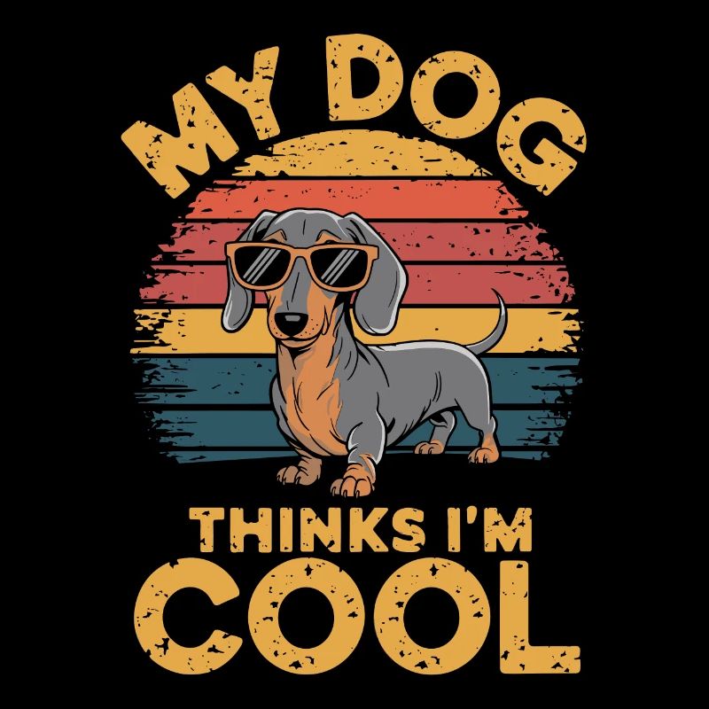 Teckel mon chien pense que je suis cool