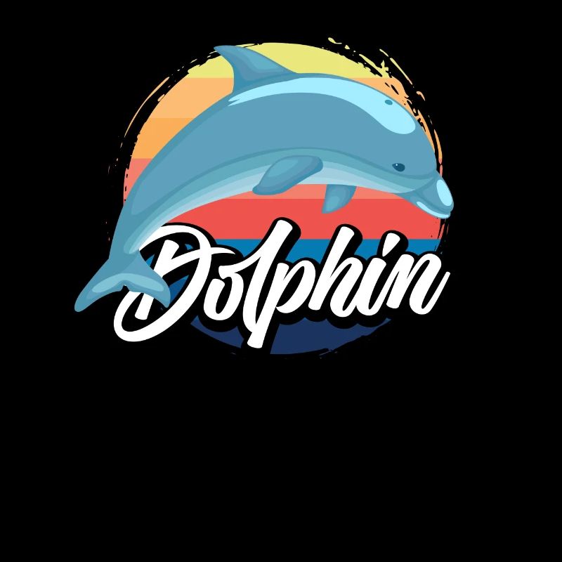 Nostalgique dauphin coucher de soleil design