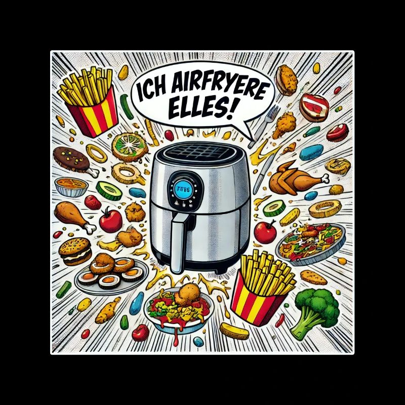 I airfryer everything! Funny kitchen illustration