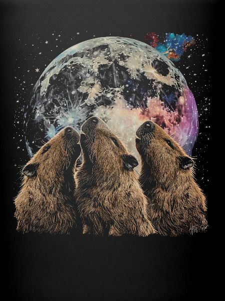 Capybara Capibara Lune hurlante