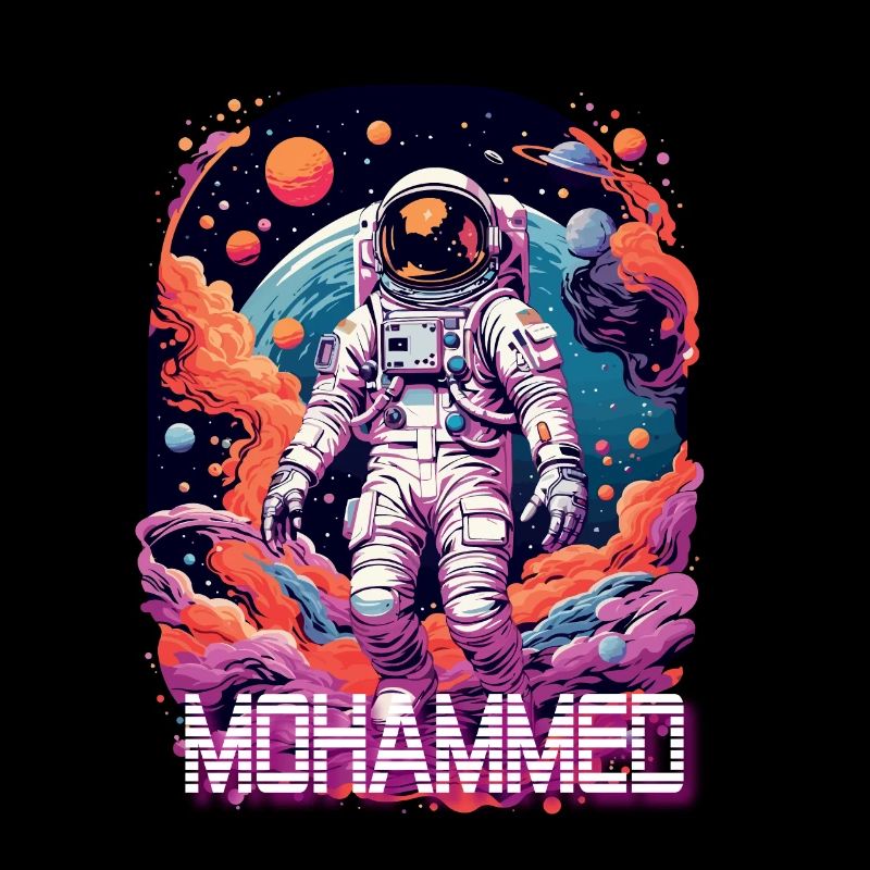 MOHAMMED – Beautiful Boy Name With & Astronaut