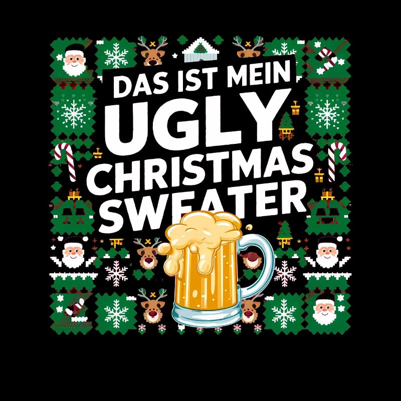 Pull de Noël laid Noël Noël Père Noël Bière