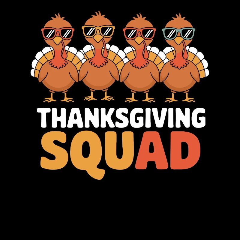 Thanksgiving Squad Funny Turkeys