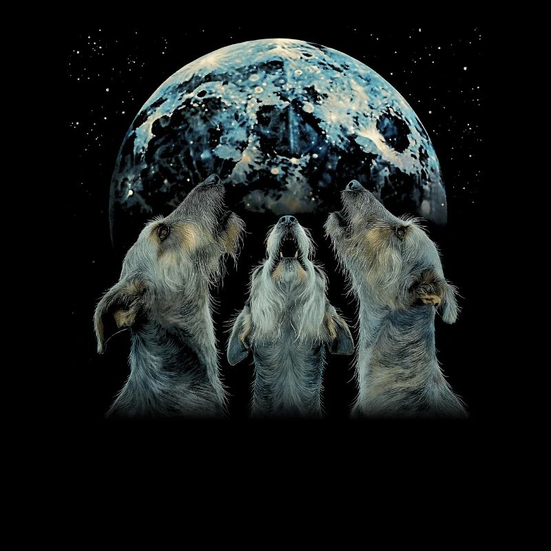 Irischer Wolfshund Hund Heulender Mond