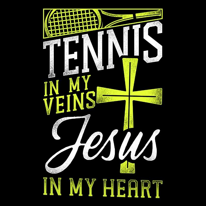 Funny Tennis Player Racket Jesus