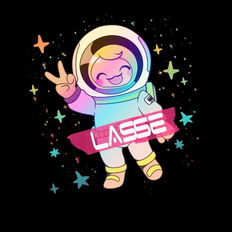LASSE - Beau nom de garçon avec astronaute mignon