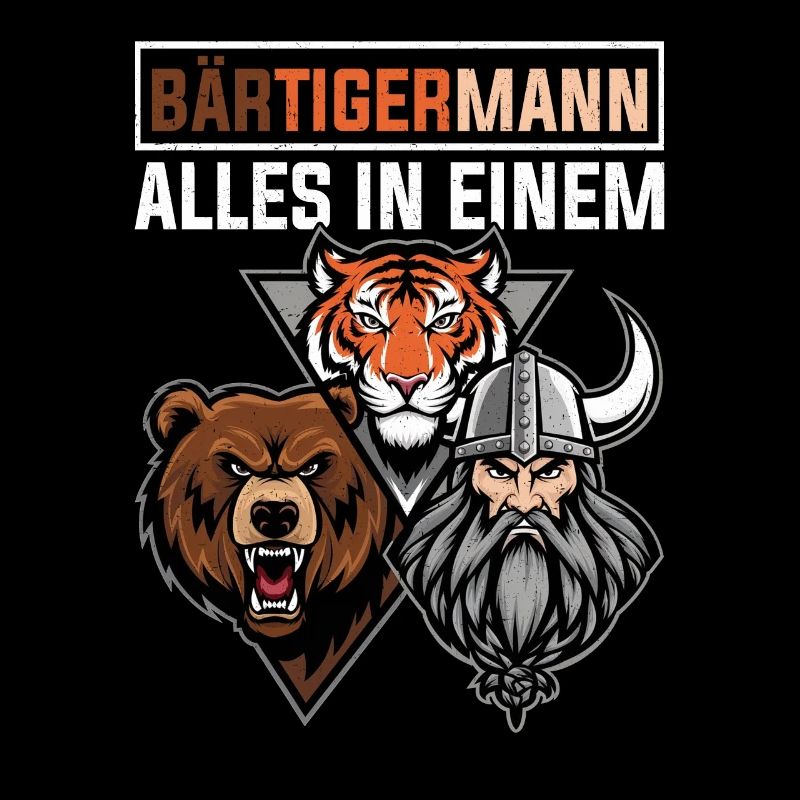 BÄRTIGERMANN Wikinger Bart Mann Tiger Lustige