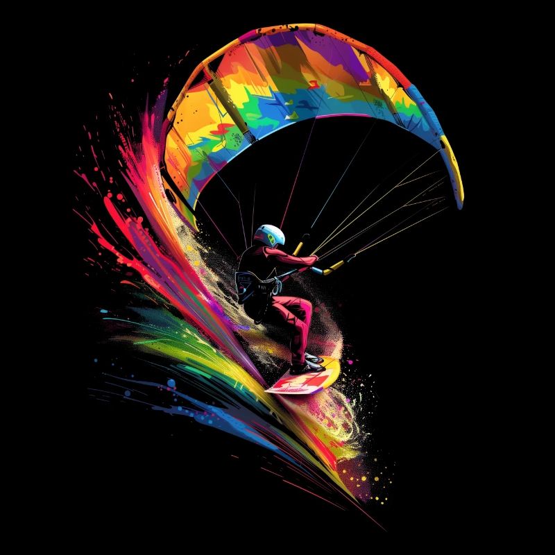 Kitesurf Kitesurfeur Kiteboarding Popart