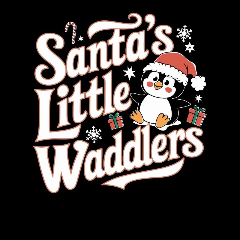 Petits pingouins dandinants du Père Noël