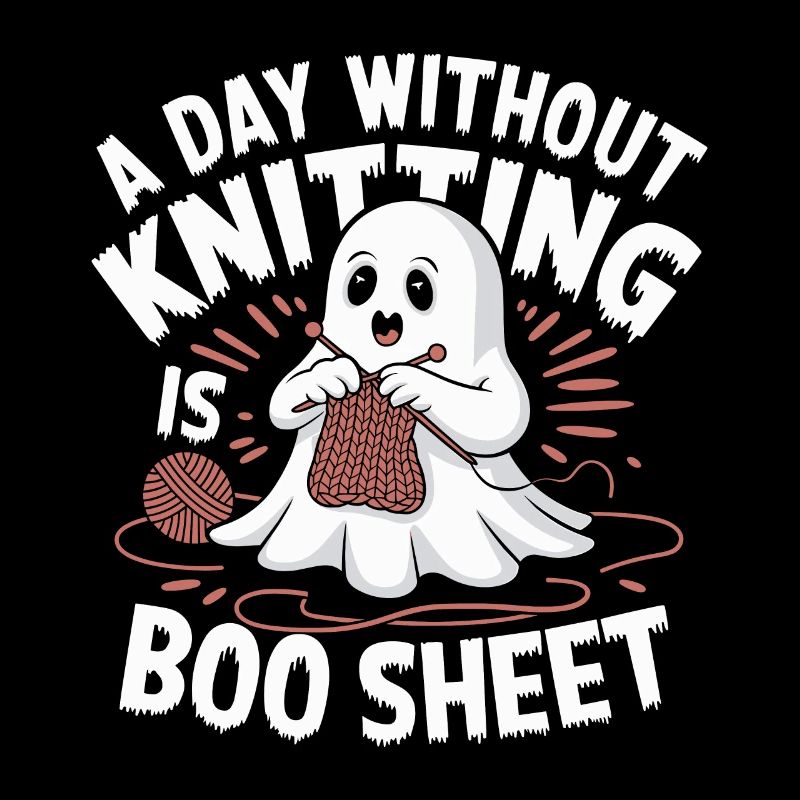 A Day Without Knitting Is Boo Sheet Ghost