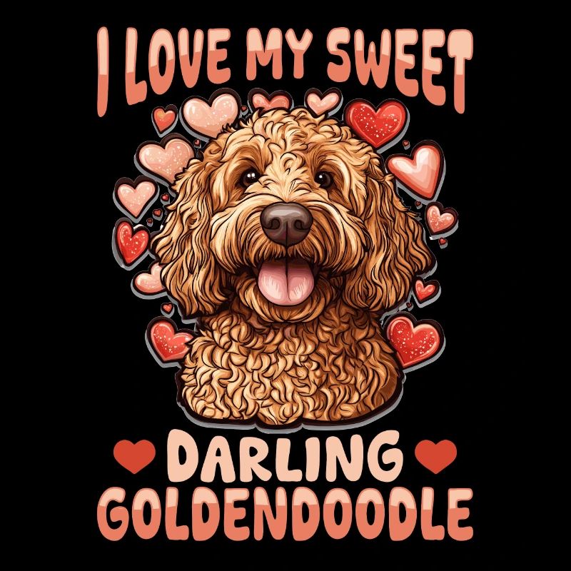 Goldendoodle Race de chien J’aime mon doux chéri