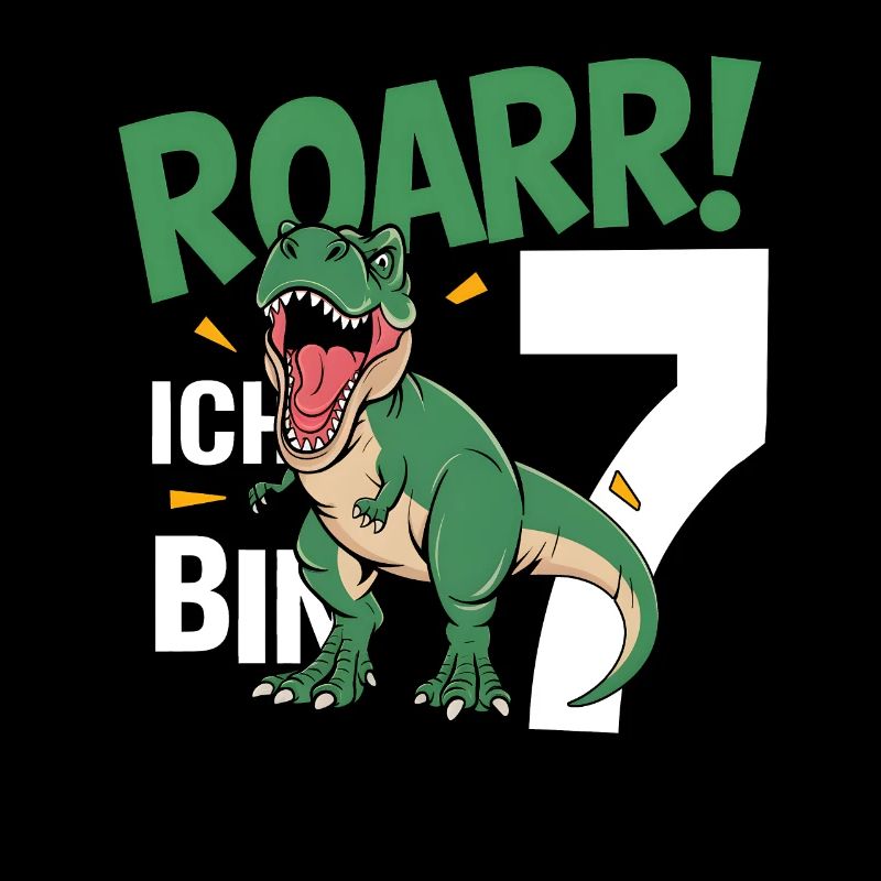7ème anniversaire 7 ans Dino Dinosaur Fan