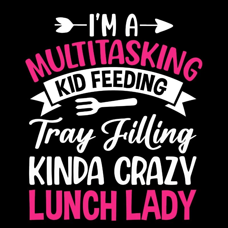 Cafeteria-Mitarbeiterin Multitasking Kinderfütteru