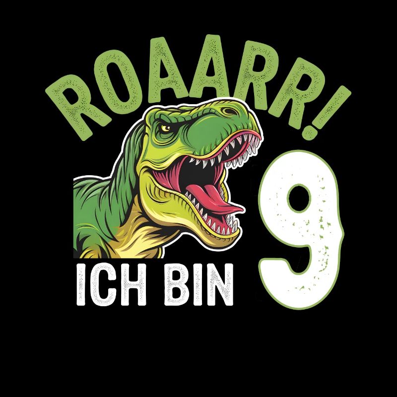 9e anniversaire 9 ans Dino Dinosaur Fan