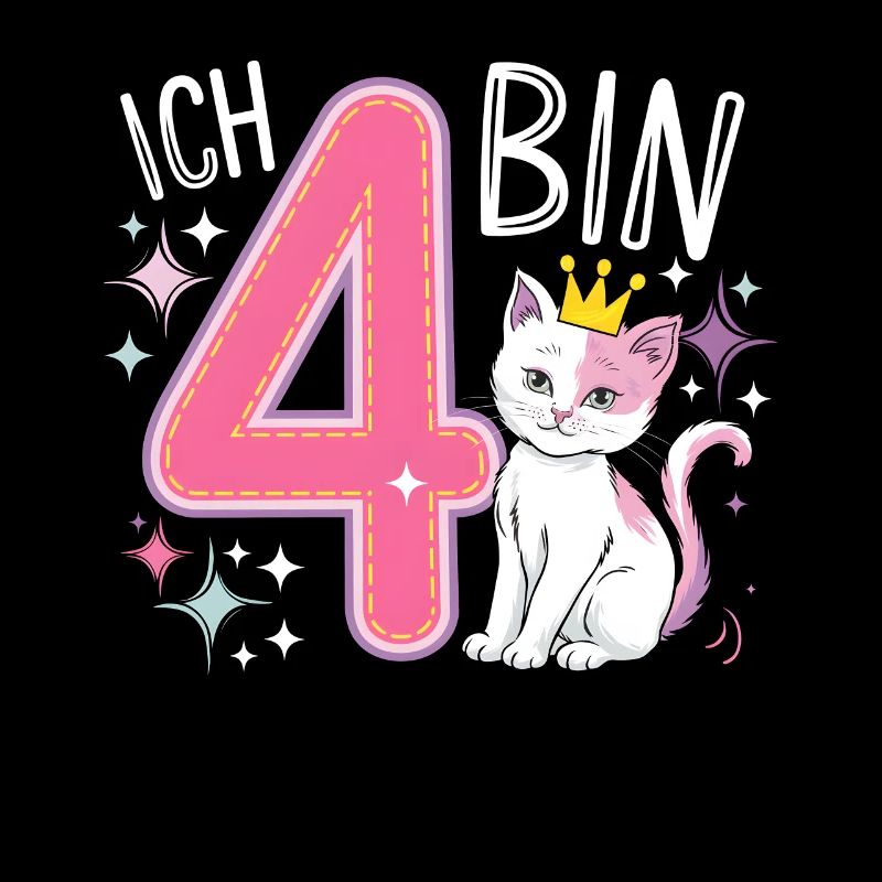 4. Geburtstag Katze Kätzchen Kindergeburtstag